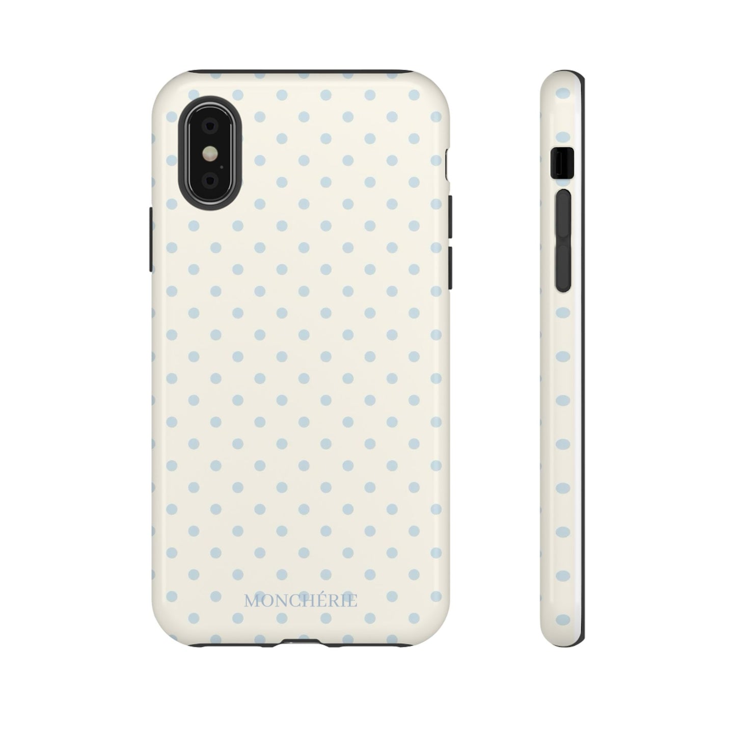 Blue and Cream Polka