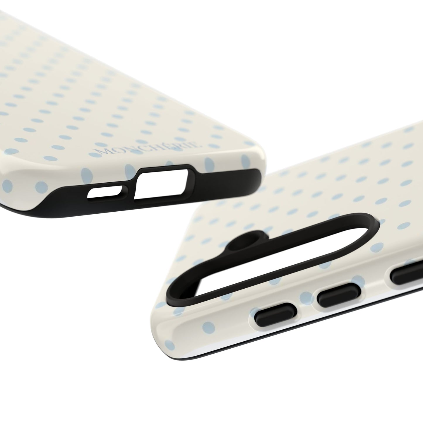 Blue and Cream Polka