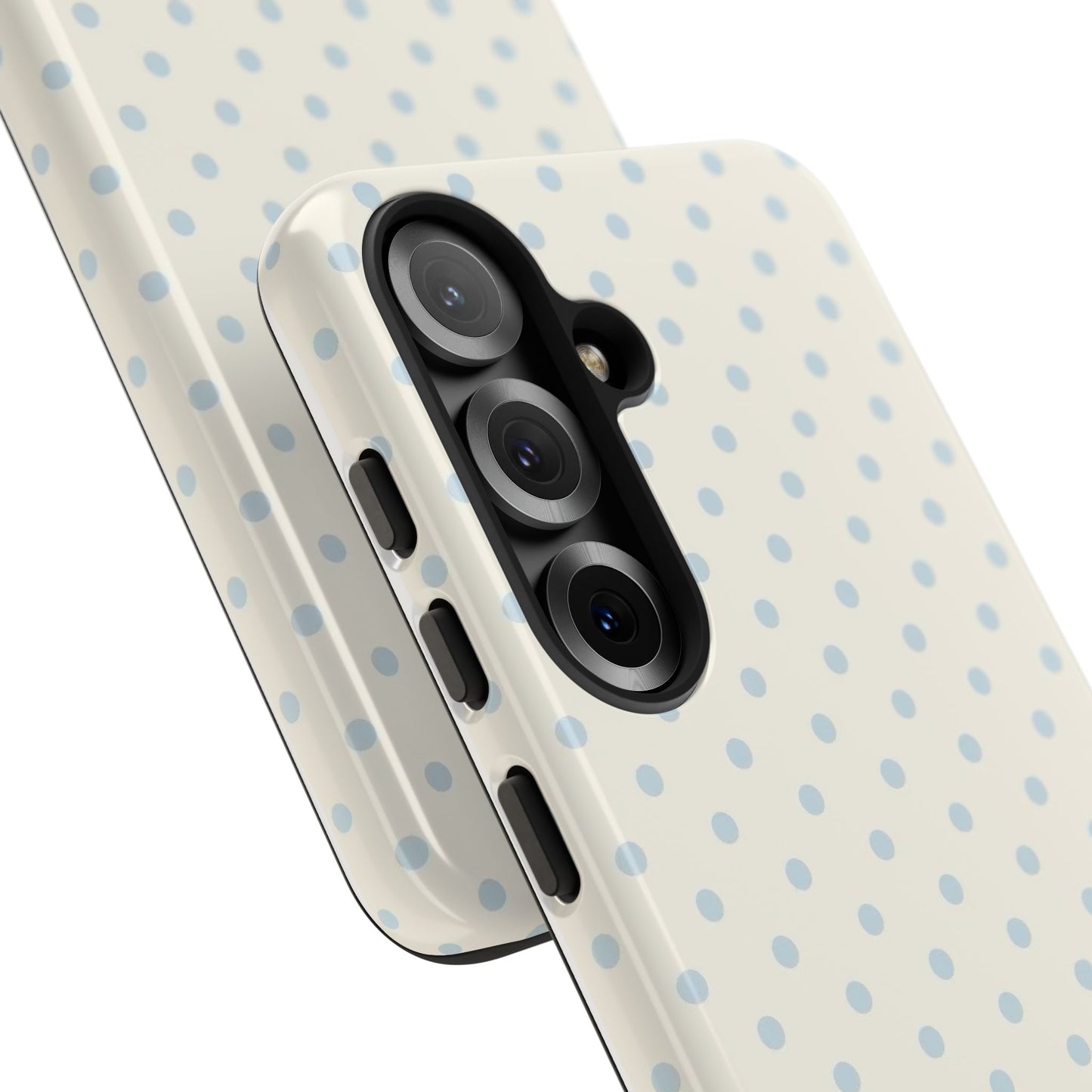 Blue and Cream Polka