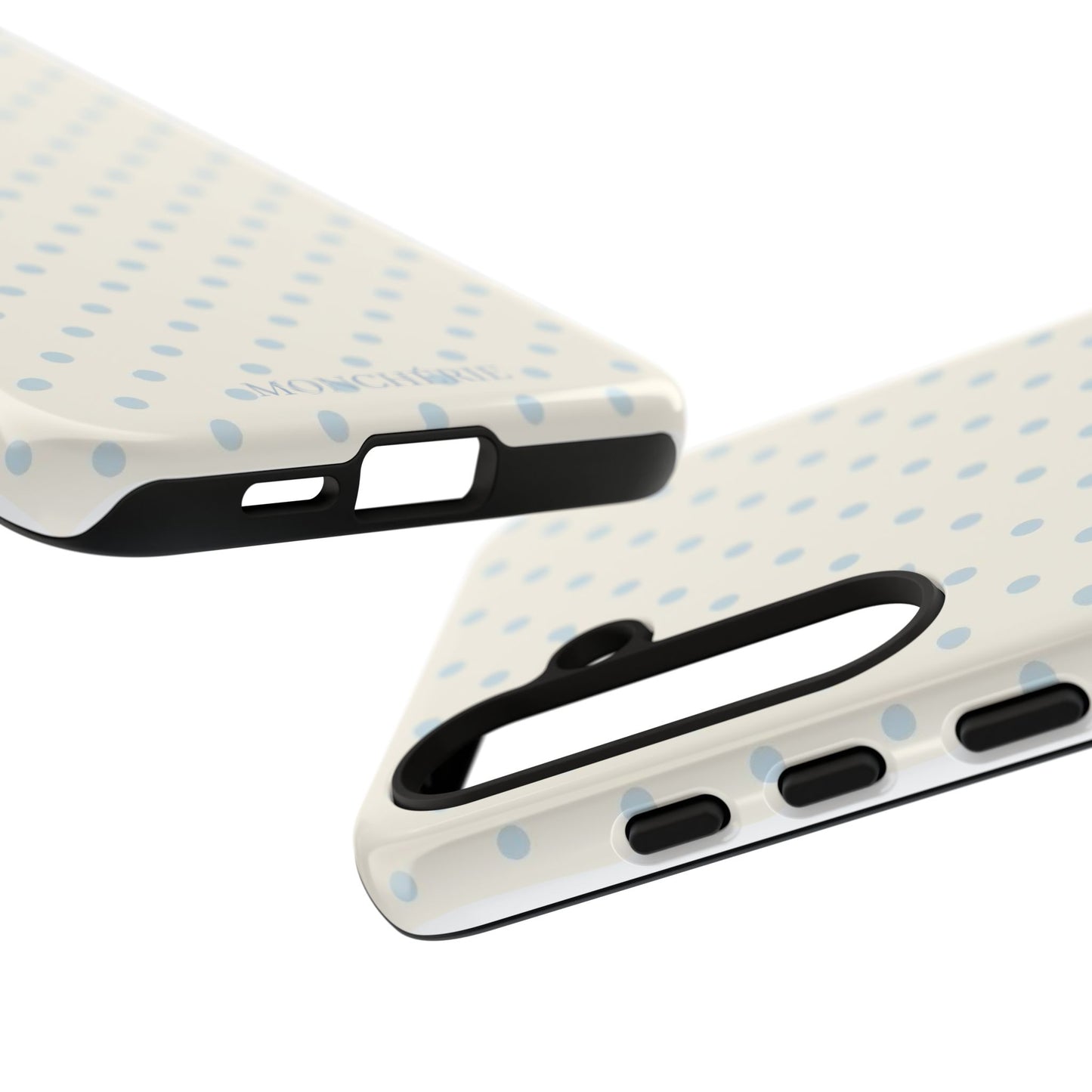 Blue and Cream Polka