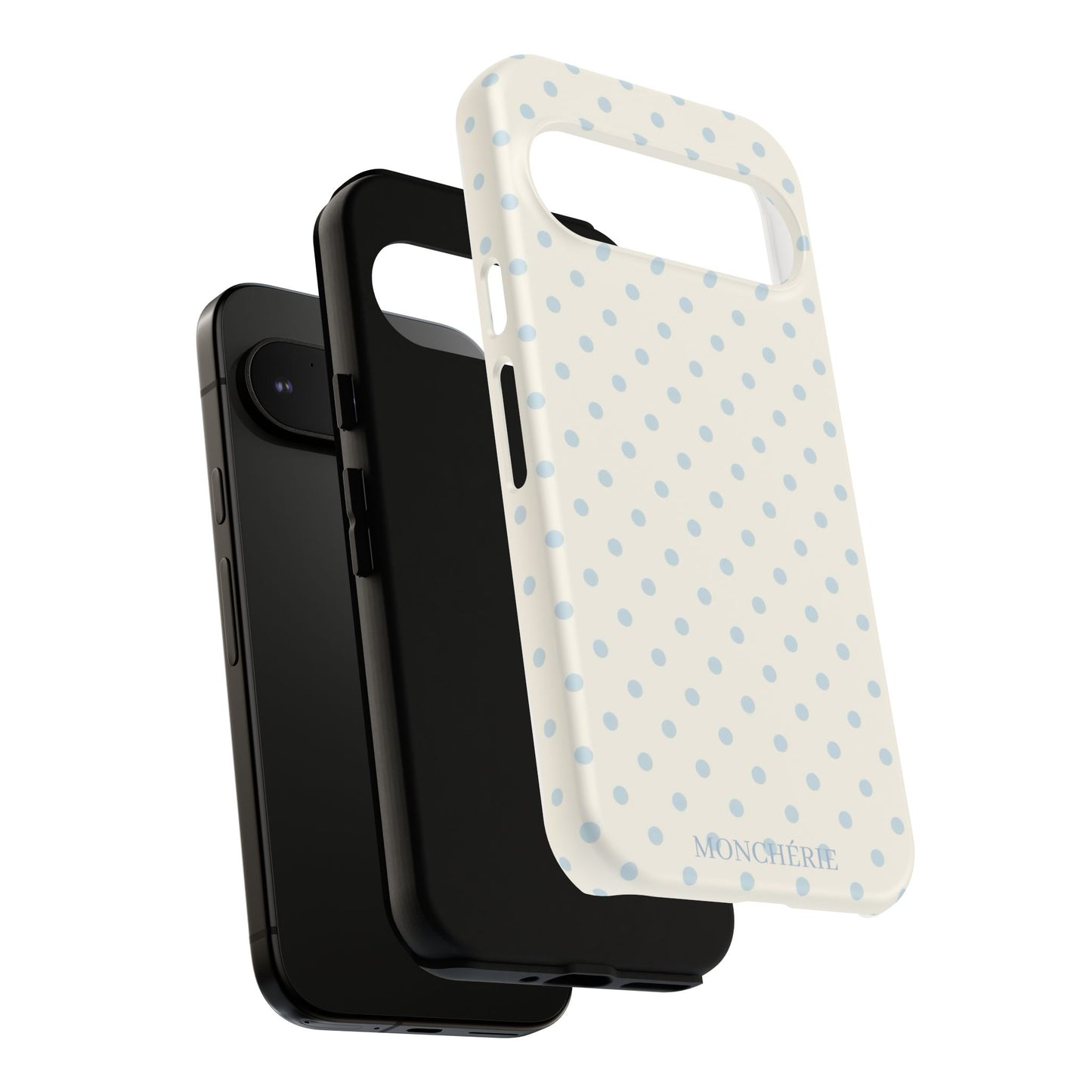 Blue and Cream Polka