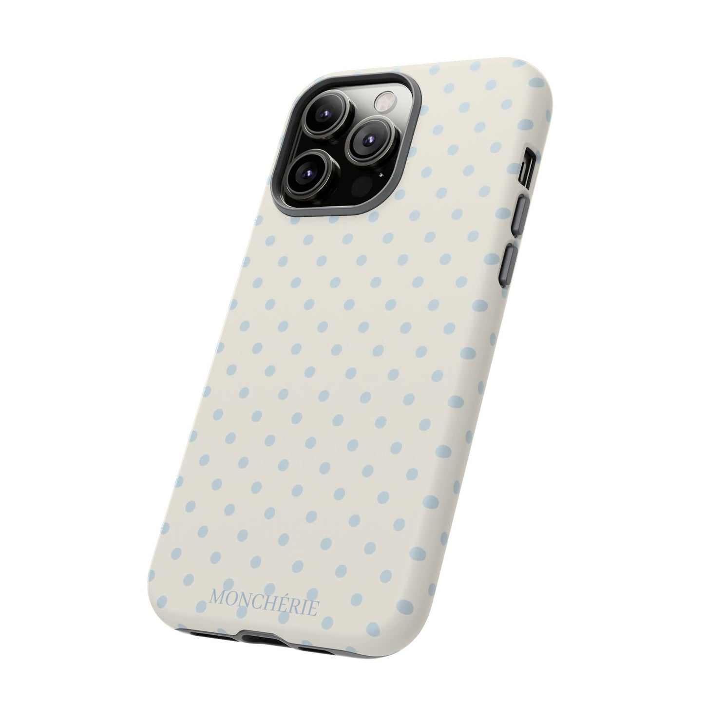 Blue and Cream Polka