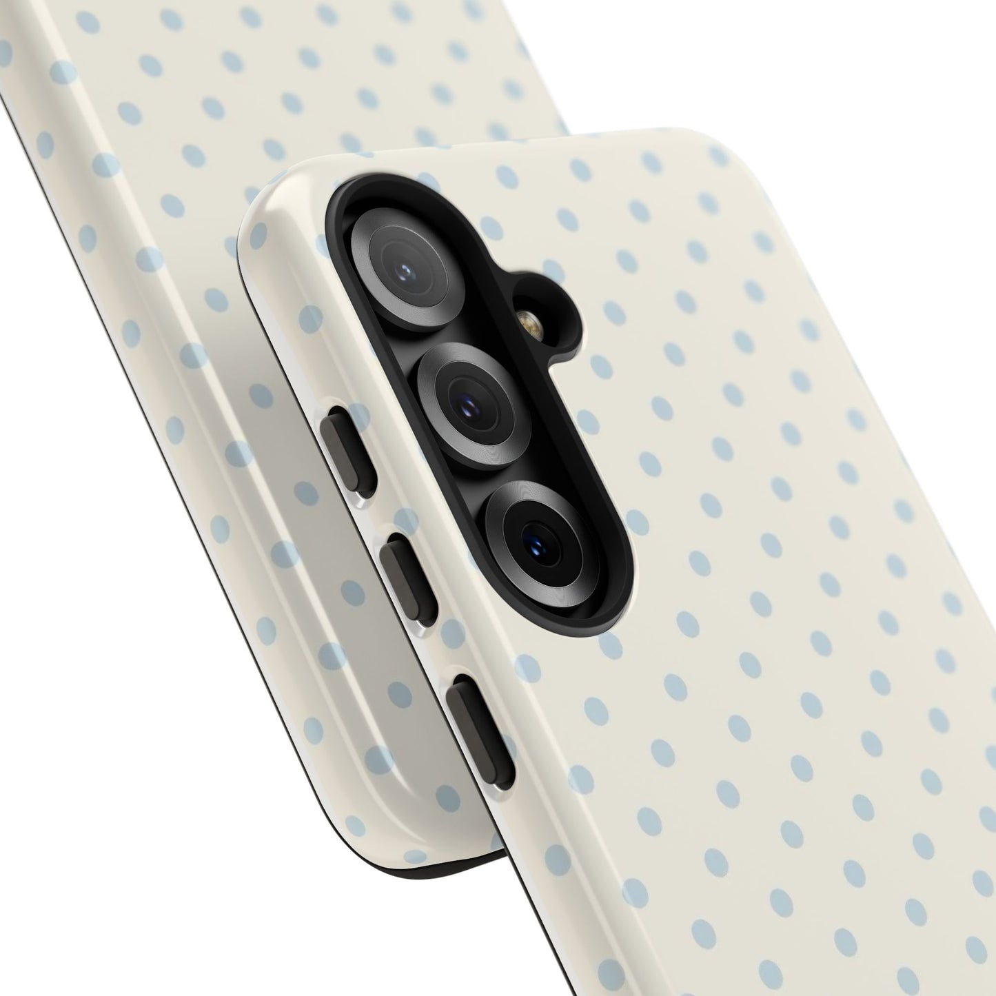 Blue and Cream Polka