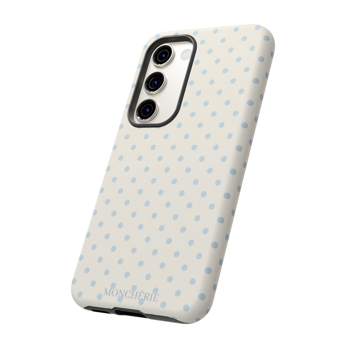Blue and Cream Polka