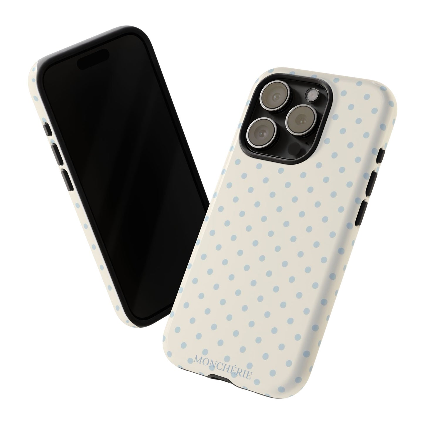 Blue and Cream Polka