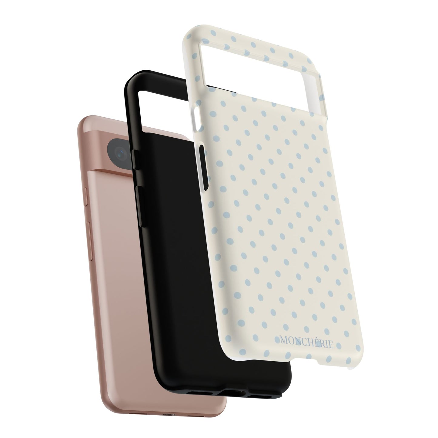 Blue and Cream Polka