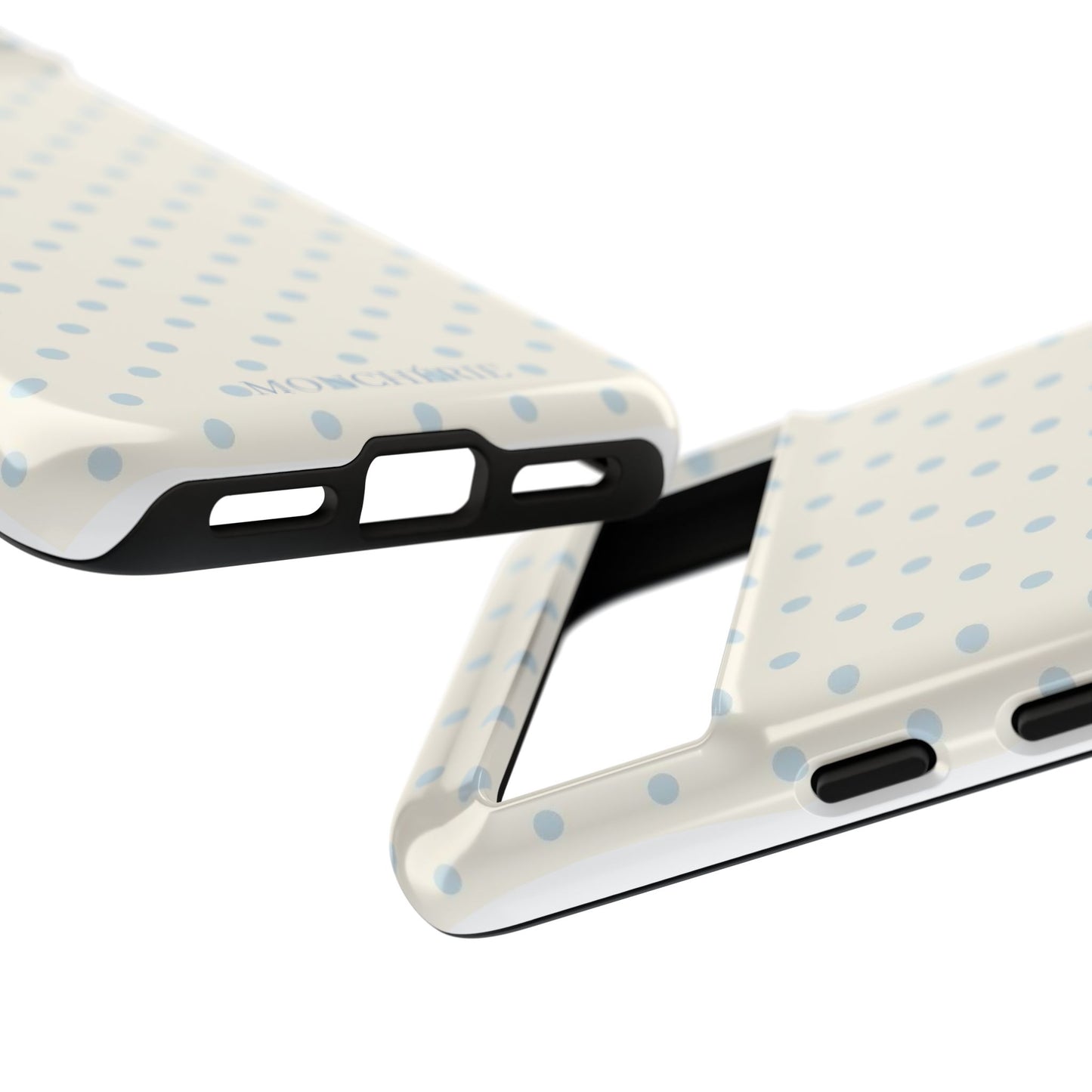 Blue and Cream Polka