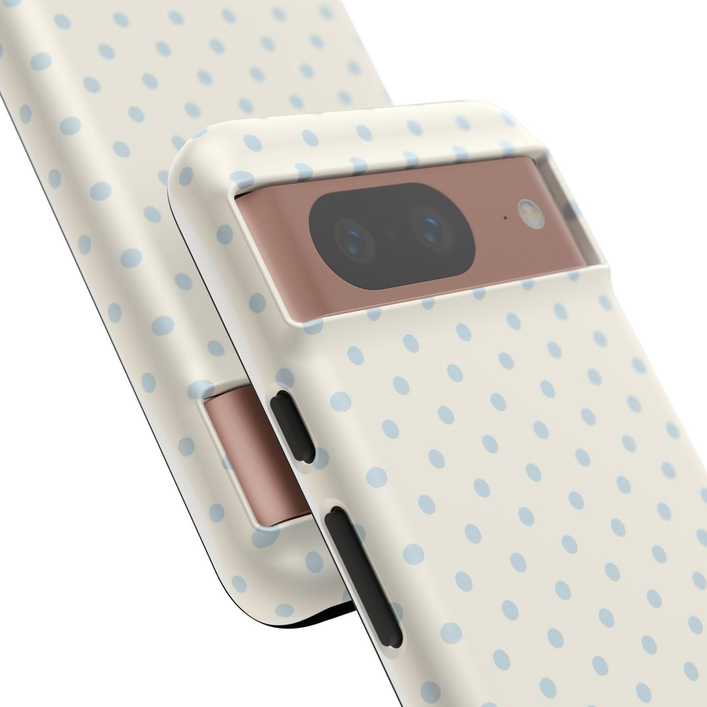 Blue and Cream Polka
