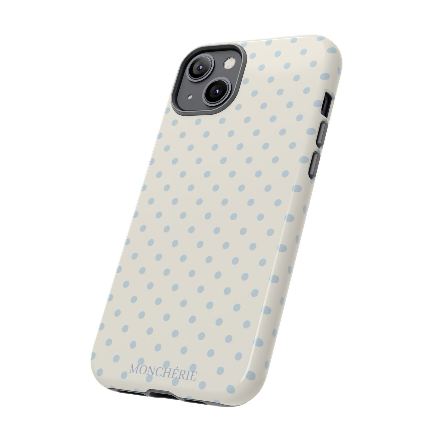 Blue and Cream Polka