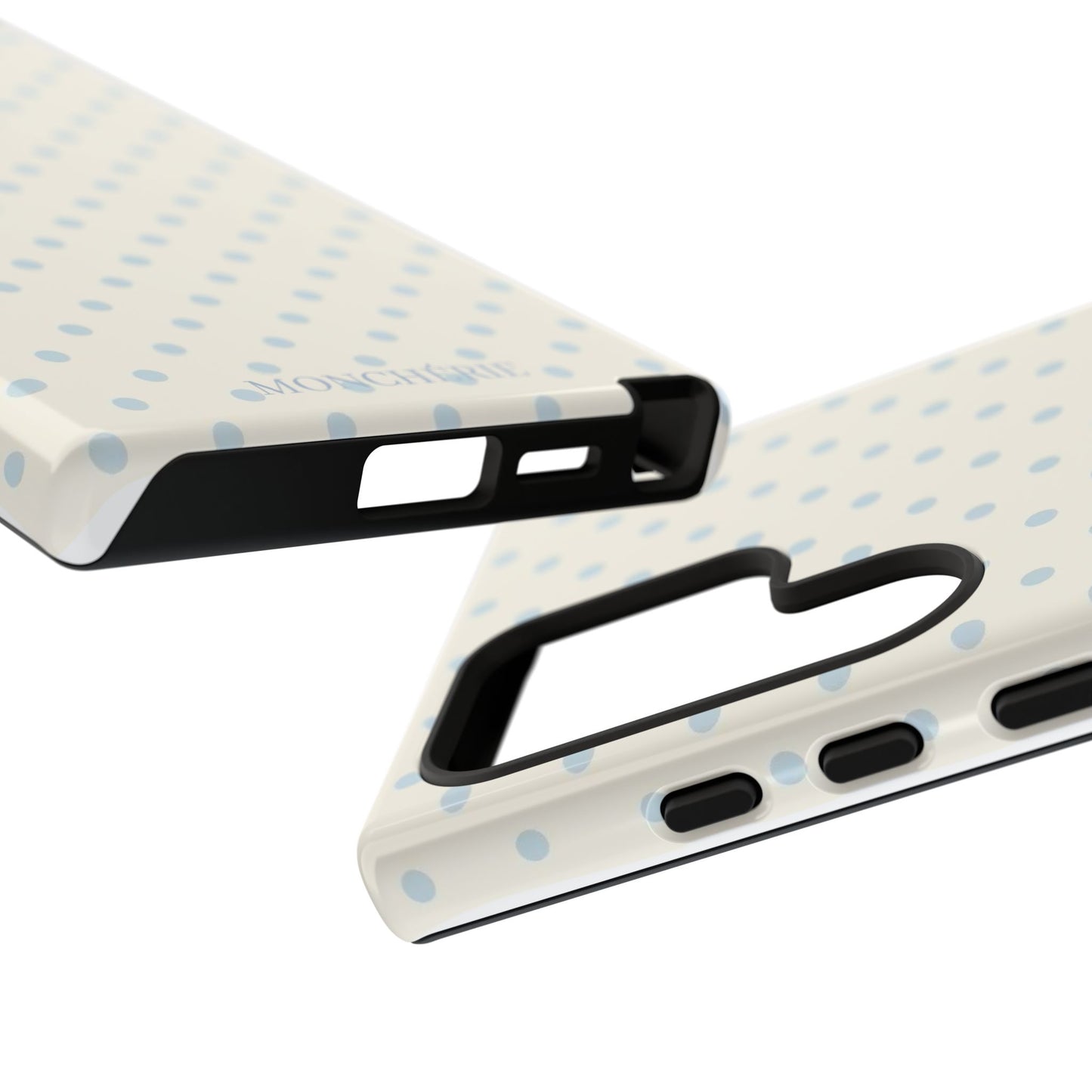 Blue and Cream Polka