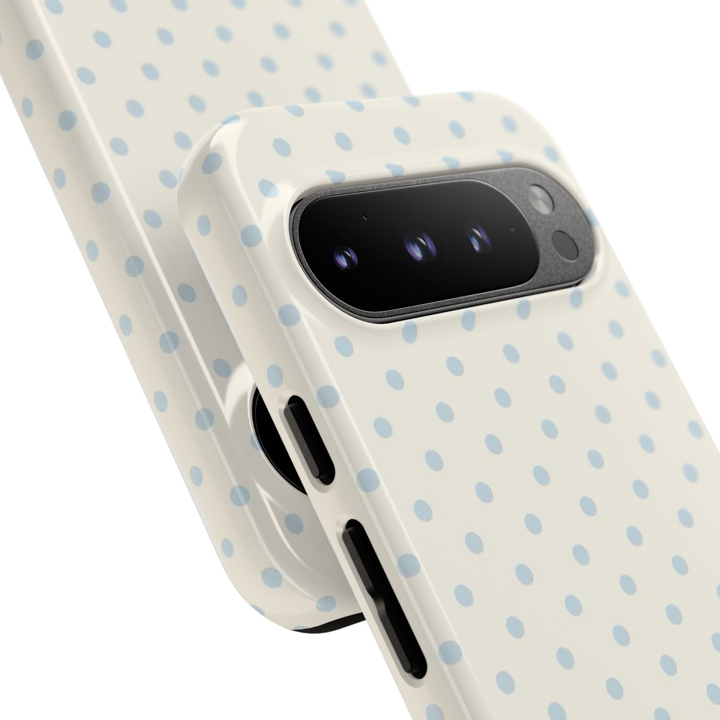 Blue and Cream Polka