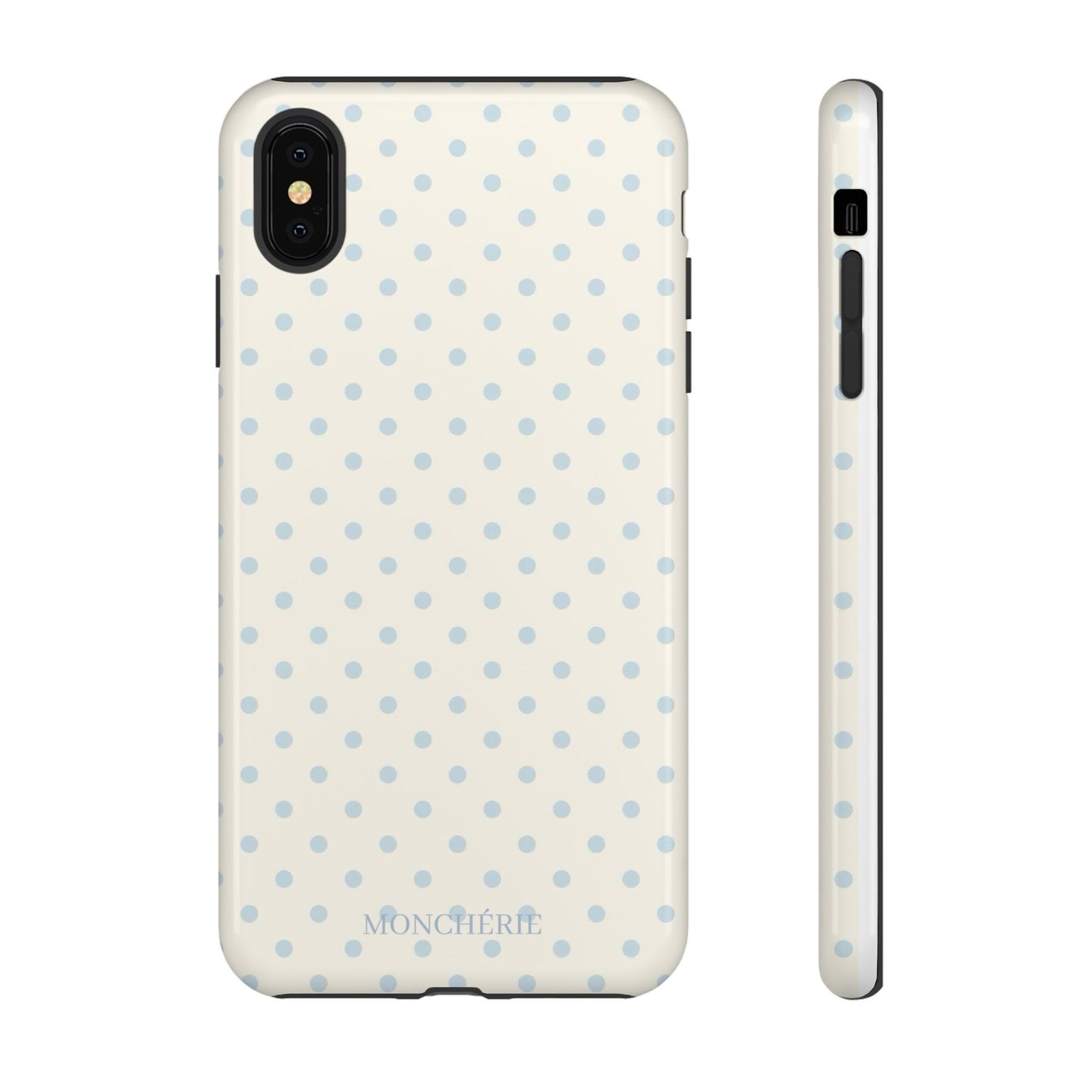 Blue and Cream Polka
