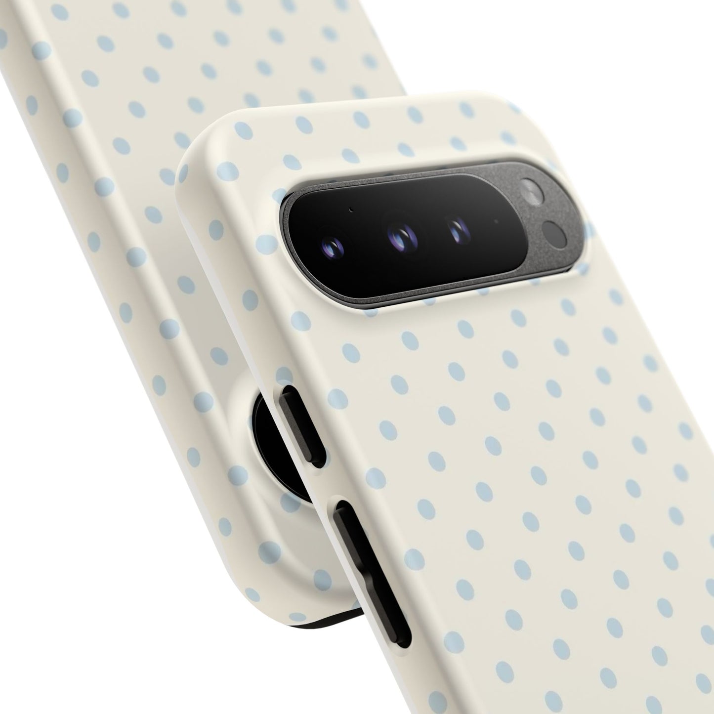 Blue and Cream Polka