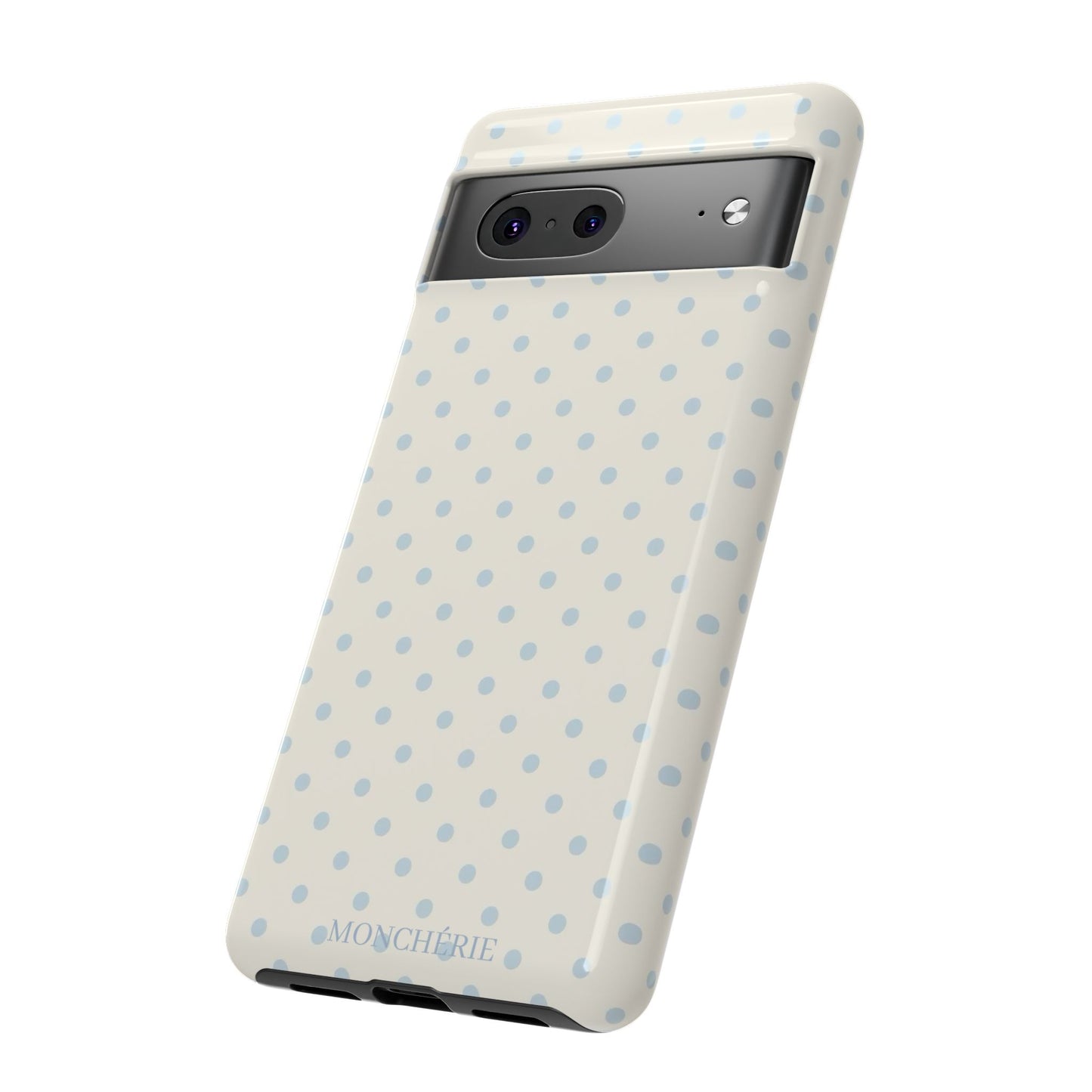 Blue and Cream Polka