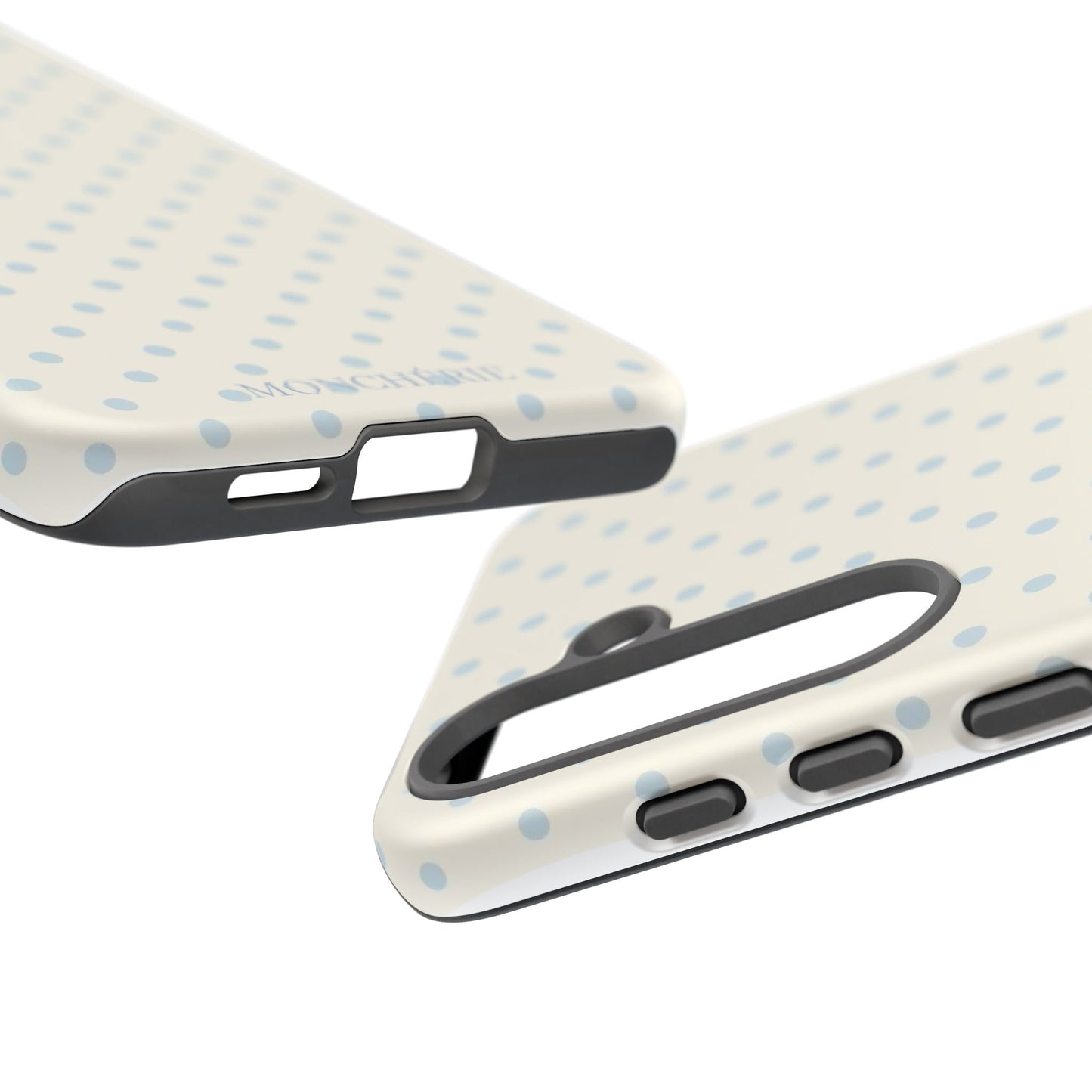 Blue and Cream Polka