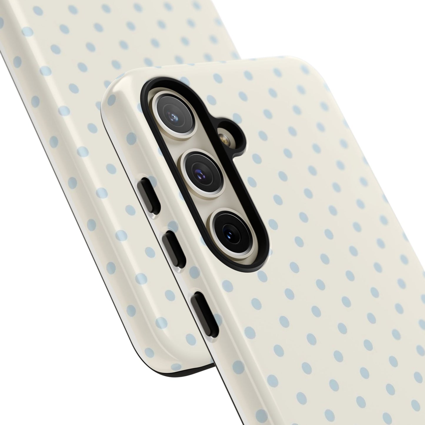 Blue and Cream Polka