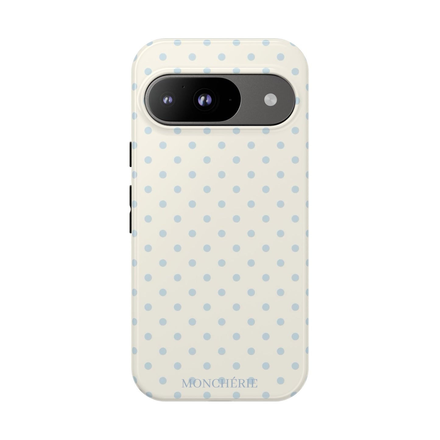 Blue and Cream Polka