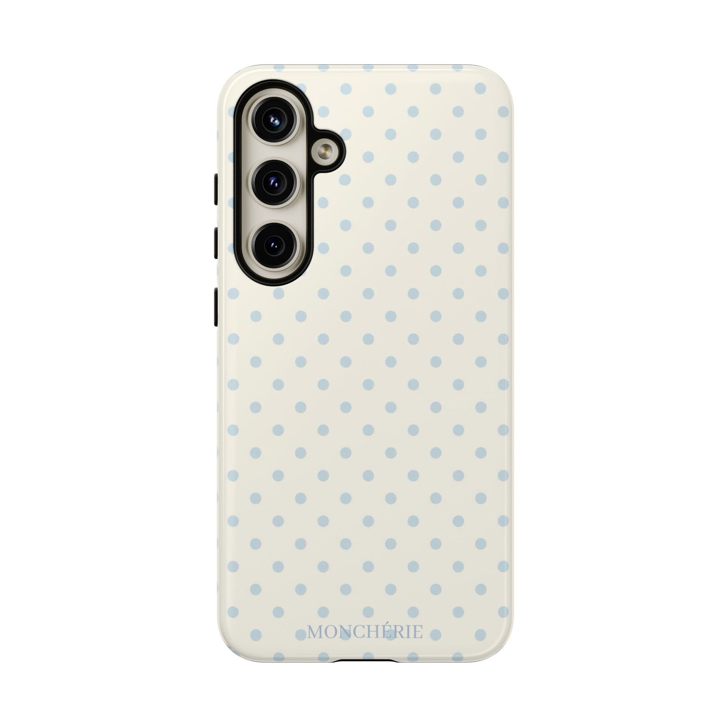 Blue and Cream Polka