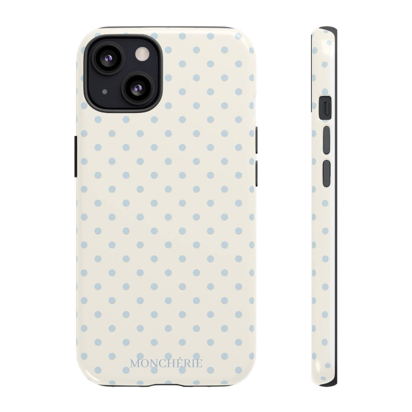 Blue and Cream Polka