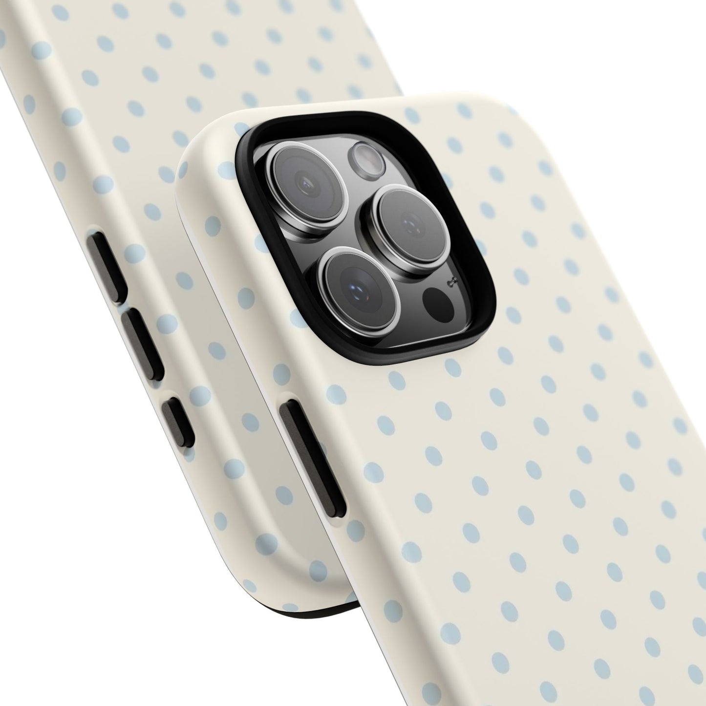 Blue and Cream Polka
