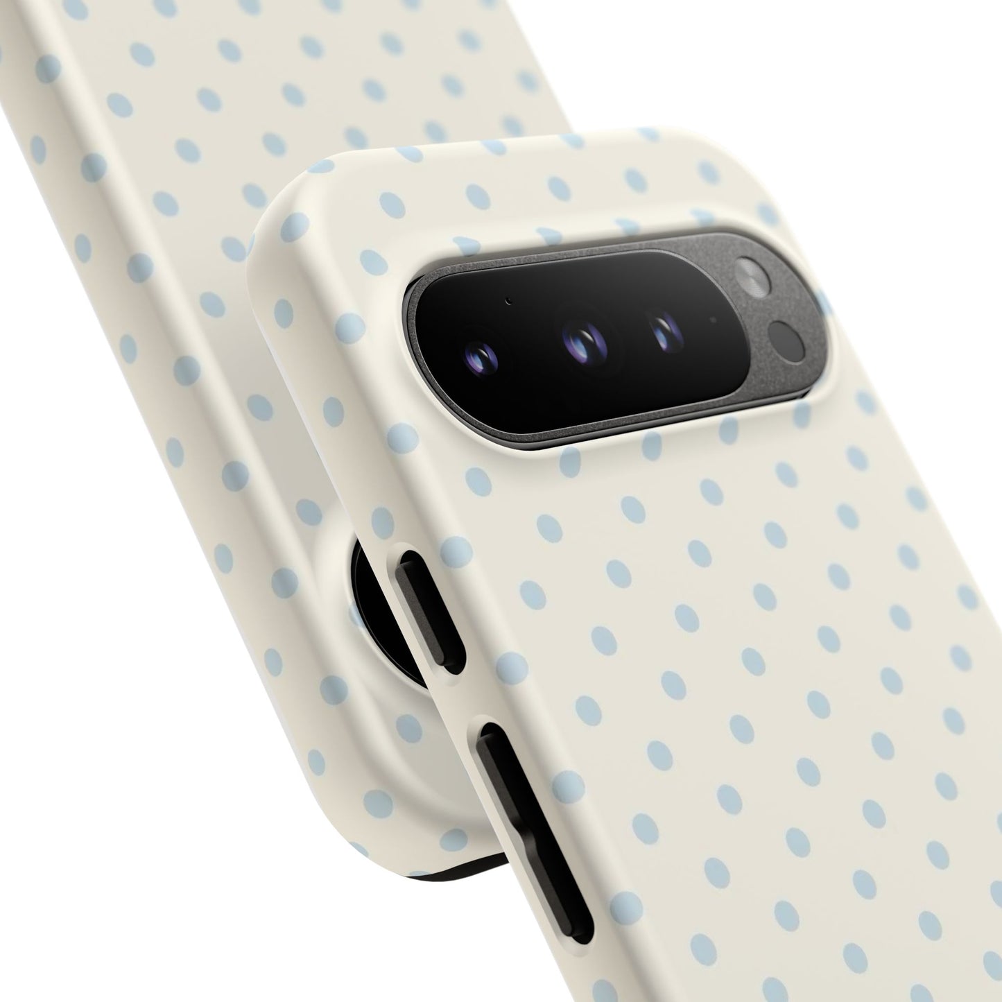 Blue and Cream Polka