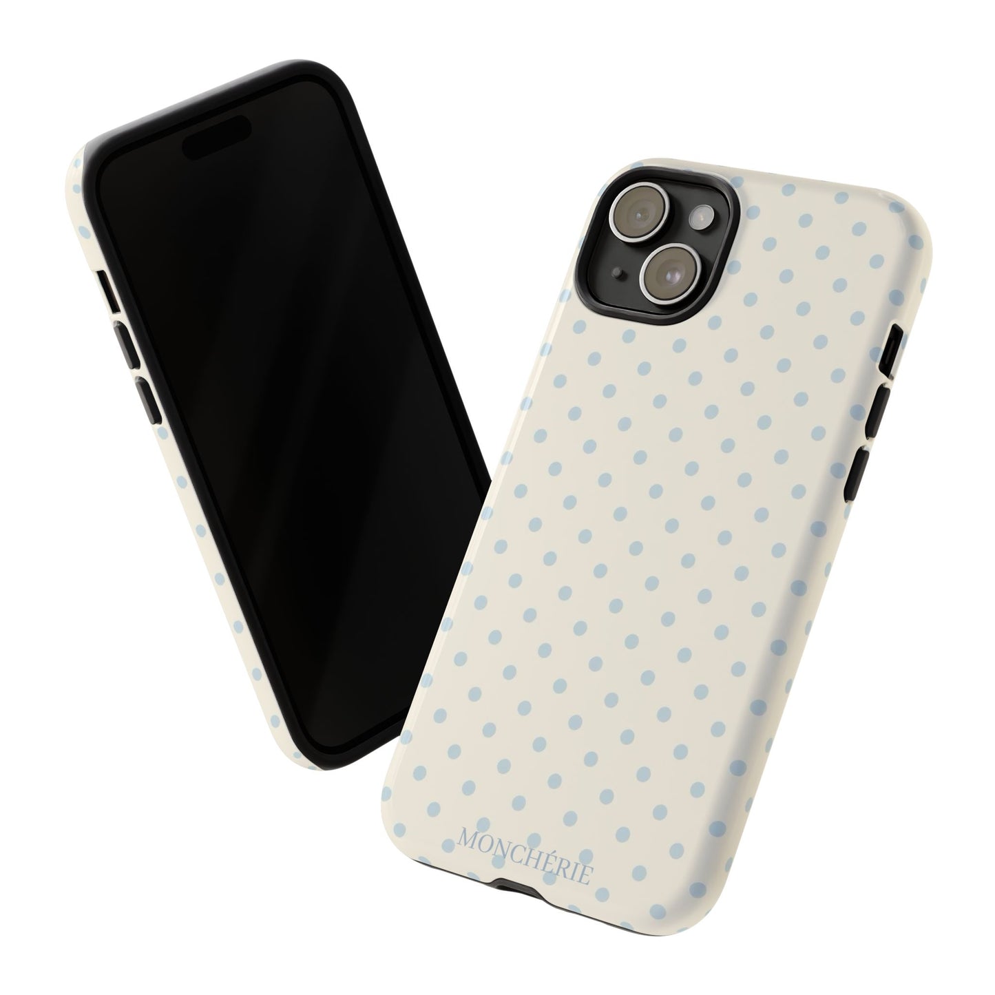 Blue and Cream Polka