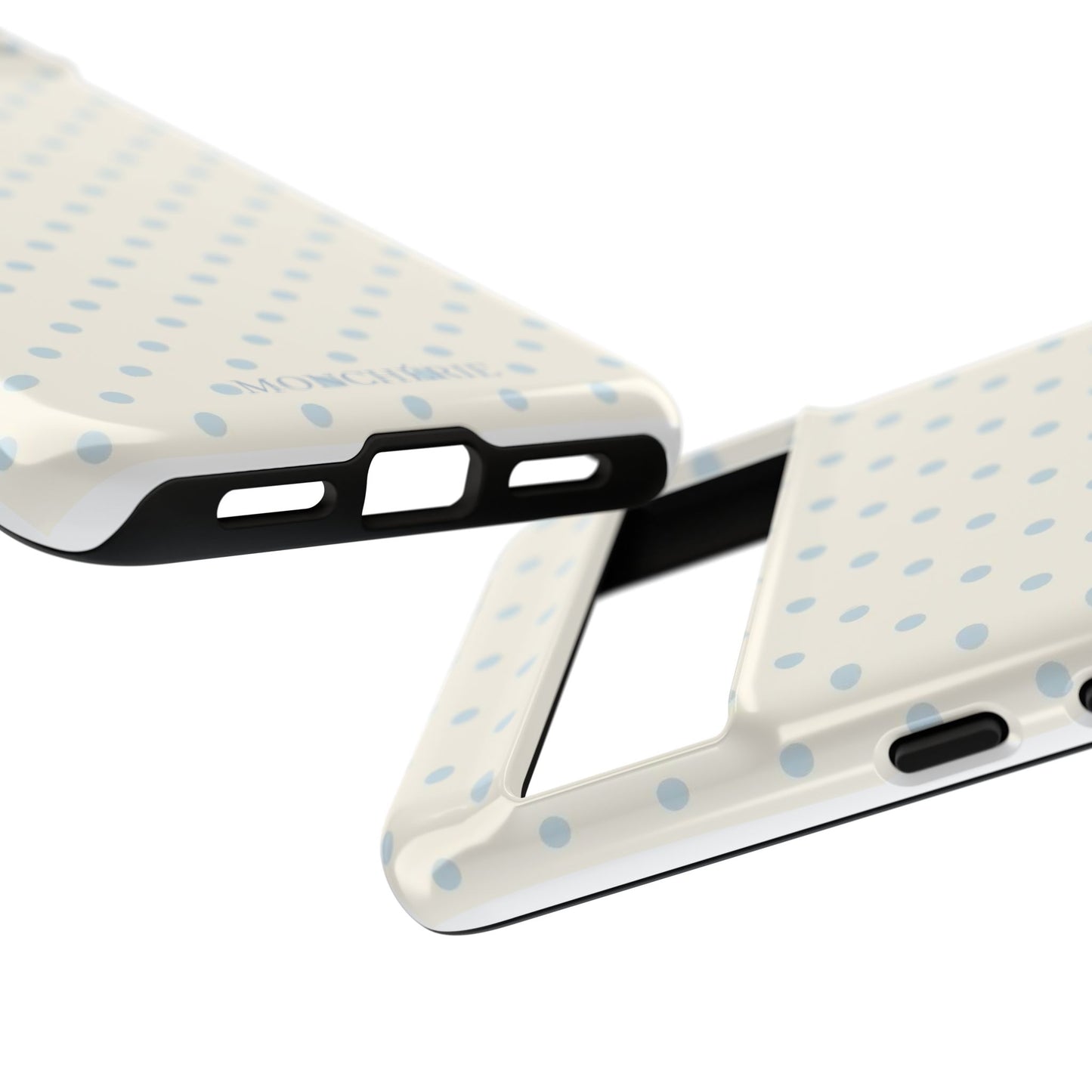 Blue and Cream Polka