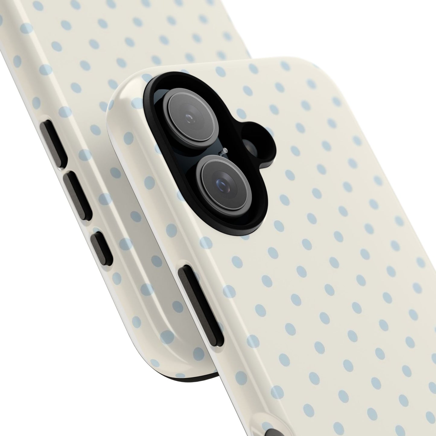 Blue and Cream Polka