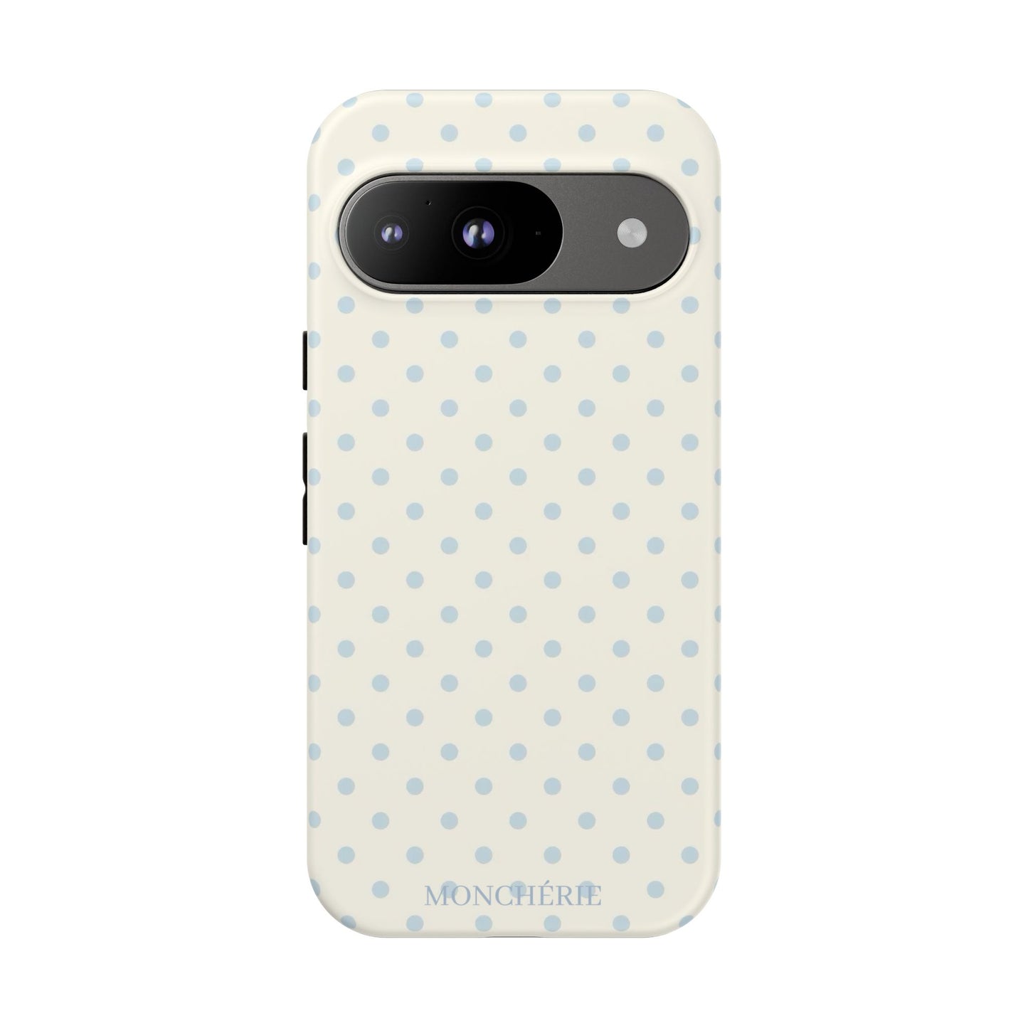Blue and Cream Polka